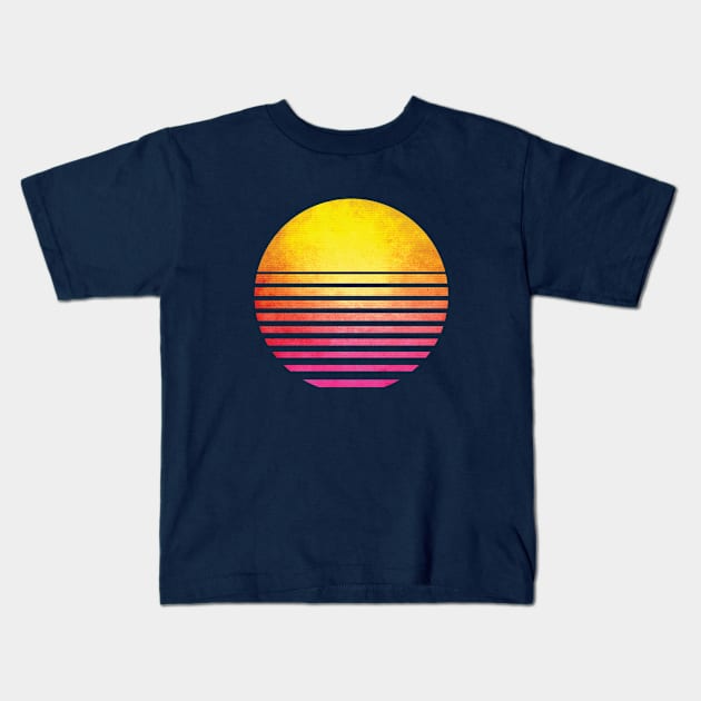 Retro Eighties Symbol Sun Kids T-Shirt by GWENT